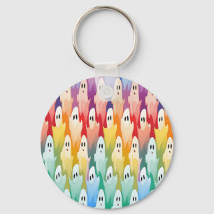 Rainbow Ghosts Key Ring