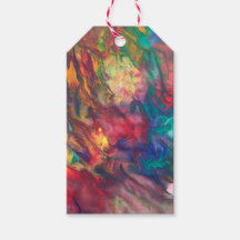 Rainbow Gift Tag Colourful Party Groovy Present Ta