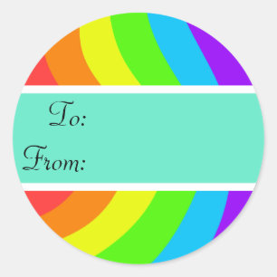 Rainbow Gift Tag Sticker