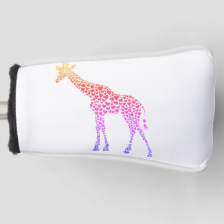 Rainbow Giraffe of Hearts Golf Head Cover