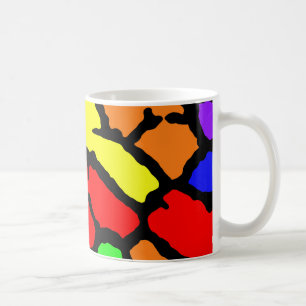 Rainbow Giraffe Print Coffee Mug