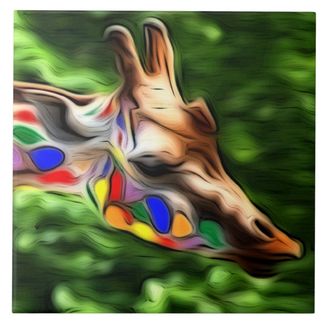 Rainbow Giraffe Tile (Front)