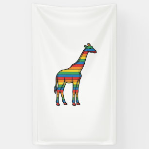 Rainbow Giraffe Vintage Engraving Vector Design_1 Banner