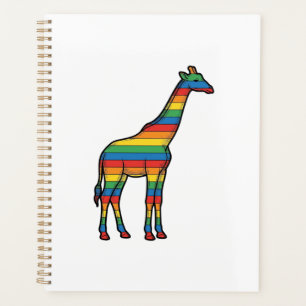 Rainbow Giraffe Vintage Engraving Vector Design_1 Planner