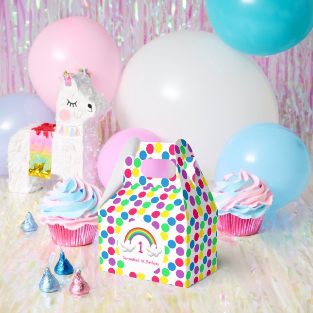 Rainbow Girl Any Age Birthday Favour Box (Party)