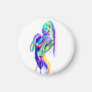 Rainbow girl magnet