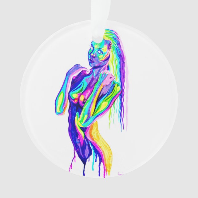 Rainbow girl   ornament (Front)