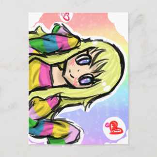Rainbow Girl Postcard