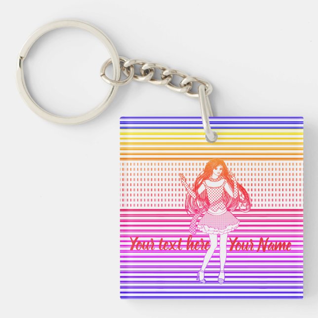 Rainbow girlfriend key ring (Front)