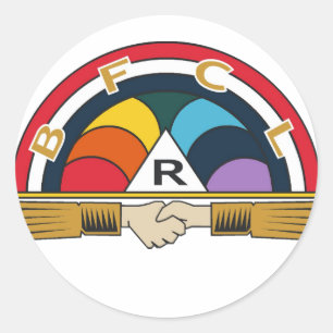 rainbow girls classic round sticker