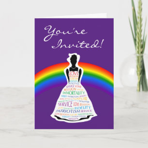 Rainbow Girls Invitation Template , Masonic Cards