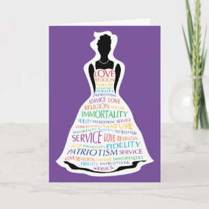 Rainbow Girls, Masonic Custom Notecards Invitation