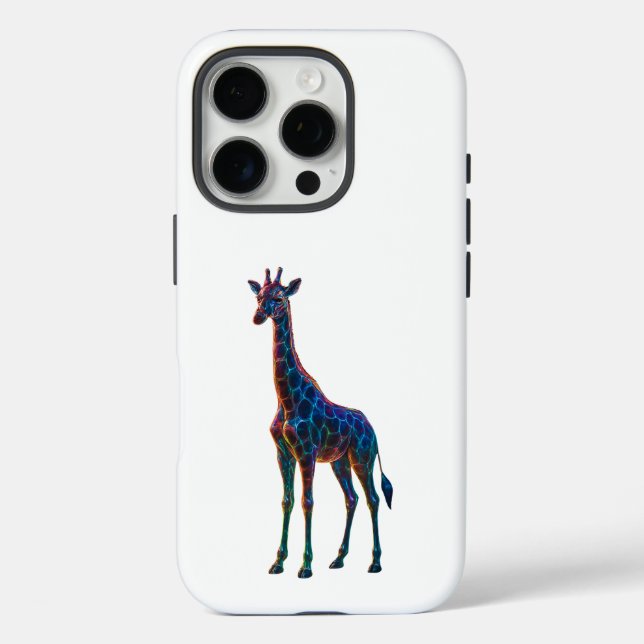 Rainbow Glass Giraffe Art Case-Mate iPhone Case (Back)