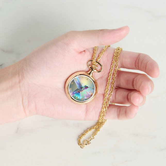 Rainbow Glass Hummingbird,  Watch (Hand)