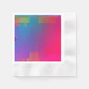 rainbow glitch napkin