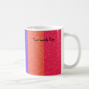 Rainbow glitter coffee mug