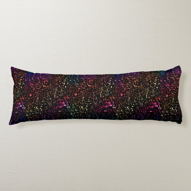 Rainbow Glitter Effect Body Pillow (Front)