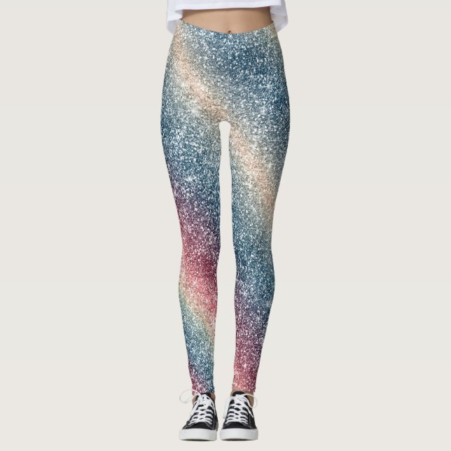 Rainbow Glitter  Leggings (Front)