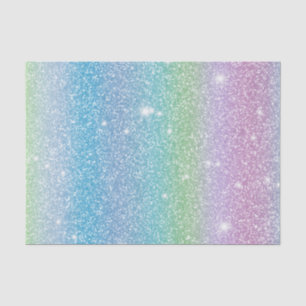 Rainbow Glitter Look Pastels Tissue Paper