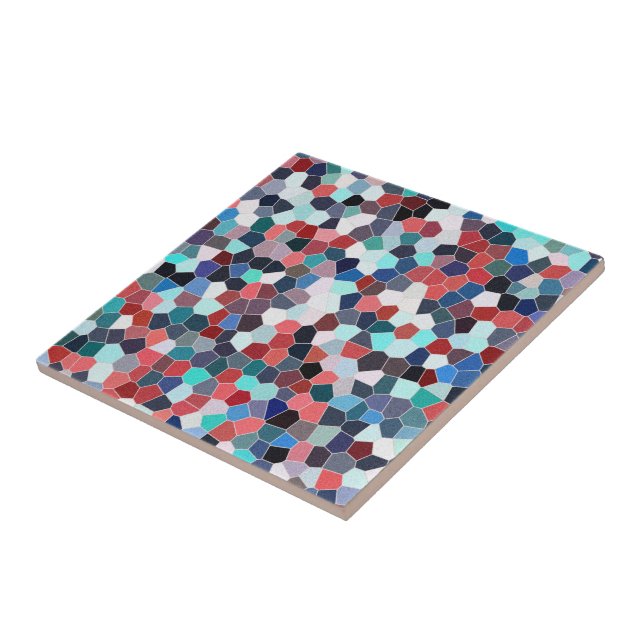 Rainbow Glitter Mosaic No. 02 Tile (Side)