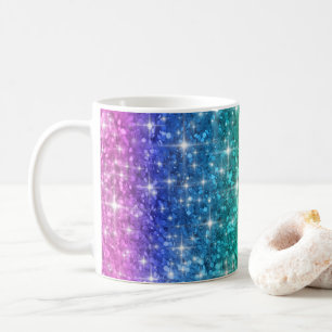 Rainbow Glitter Mug