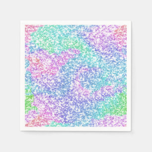 Rainbow Glitter Napkin