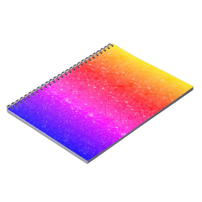 Rainbow Glitter notebook (Left Side)