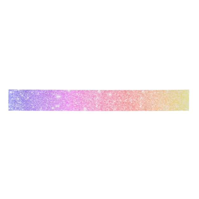 Rainbow Glitter Satin Ribbon (Front)