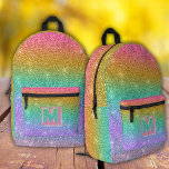 Rainbow glitter sparkle modern girl backpack<br><div class="desc">Rainbow glitter sparkle modern girl backpack</div>