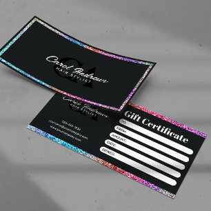 Rainbow Glitter Sparkle Modern Hair Stylist 