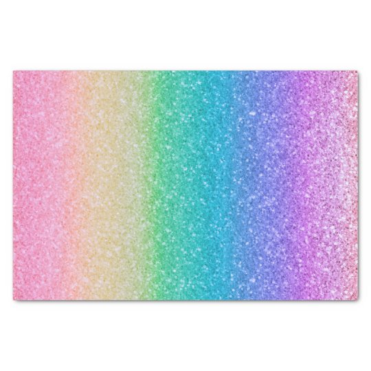 Rainbow Glitter Sparkle Pretty Birthday Party Tissue Paper | Zazzle.co.uk