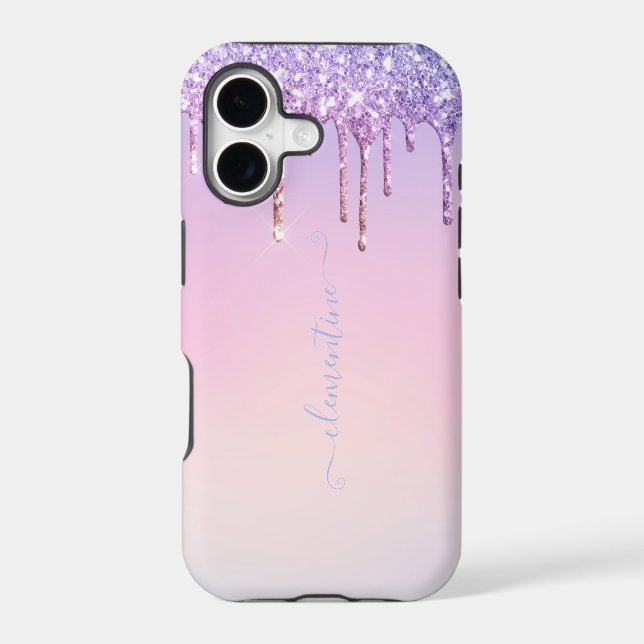 Rainbow glitter sparkle script modern girly script (Back)