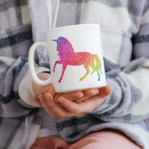 Rainbow Glitter Sparkle Unicorn Mug