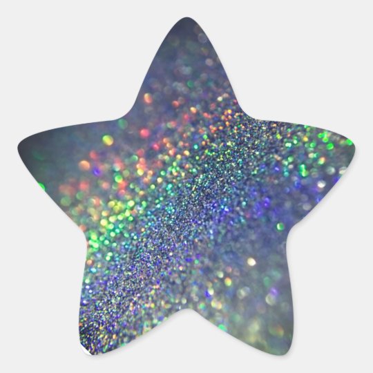 Rainbow Glitter Star Stickers 