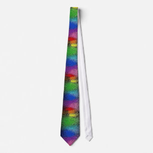 rainbow glitter tie