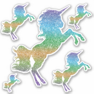 Rainbow Glitter Unicorn Pretty Horse