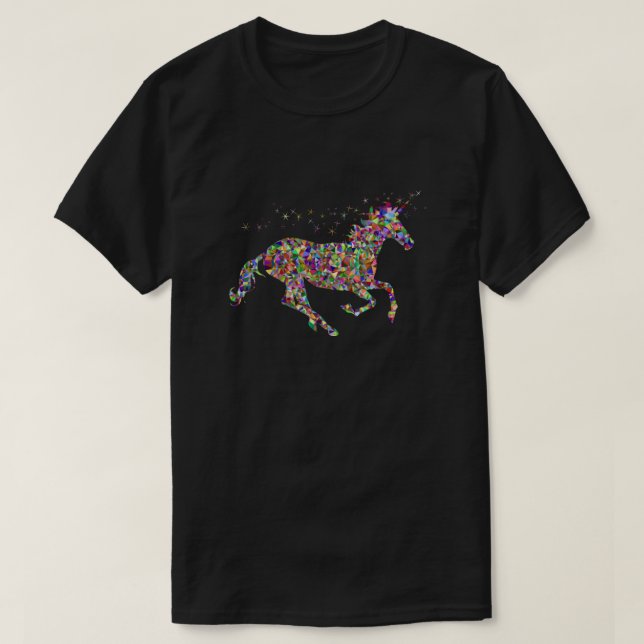 Rainbow Glitter Unicorn Shirt  Essential (Design Front)
