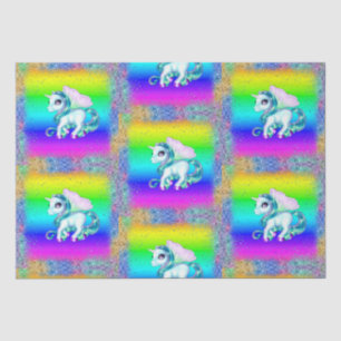 Rainbow Glitter Unicorns  Tissue Paper