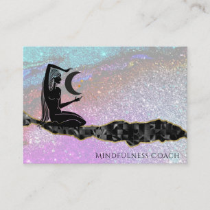*~* Rainbow Glitter Universe GODDESS Meditation  Business Card