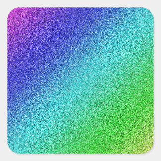 rainbow Glitzer colorful Square Sticker