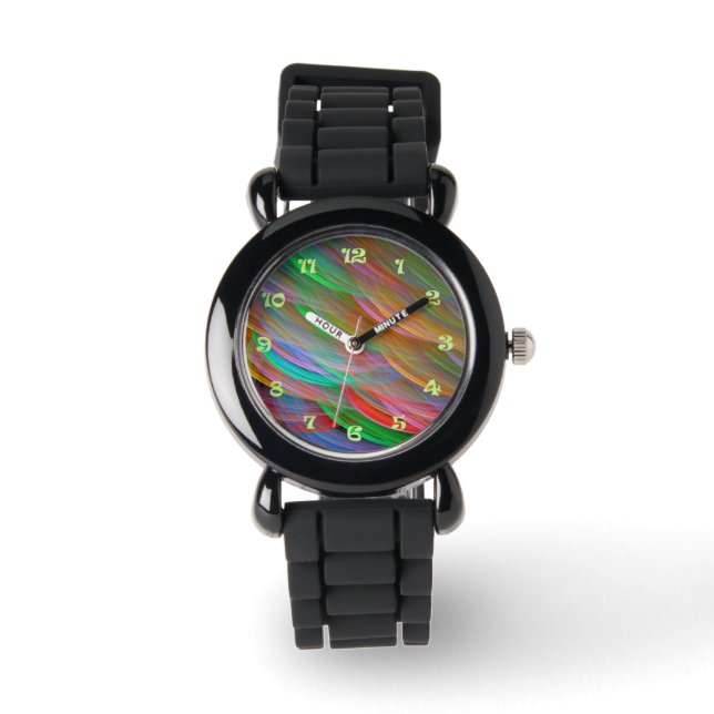 Rainbow glory abstract art watch (Front)