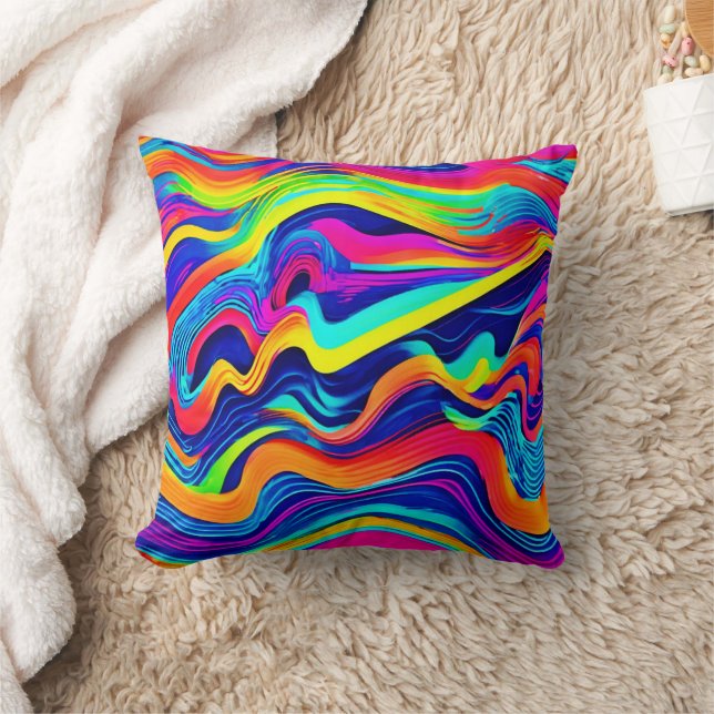 Rainbow Glow abstract Pattern Cushion (Blanket)