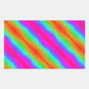 Rainbow Glow Diagonal Stripe Sticker
