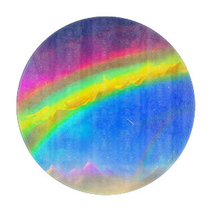 Rainbow Glow Sky Cutting Board