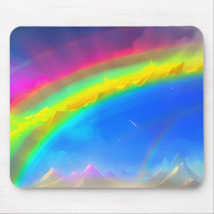 Rainbow Glow Sky Mouse Mat