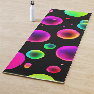 Rainbow Glowing Bubble Dream Yoga Mat