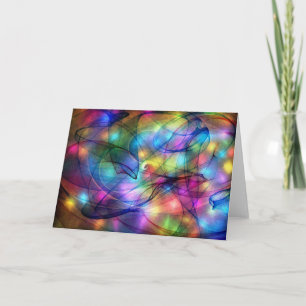 rainbow glowing lights card