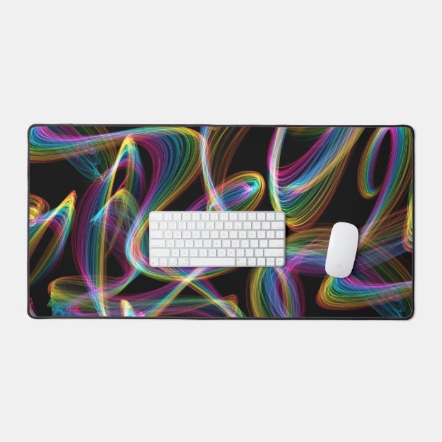 rainbow glowstick lightpainting : desk mat (Keyboard & Mouse)