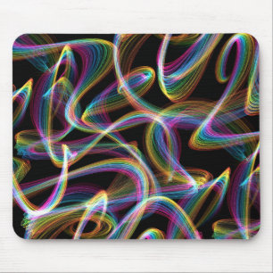rainbow glowstick lightpainting : mouse mat
