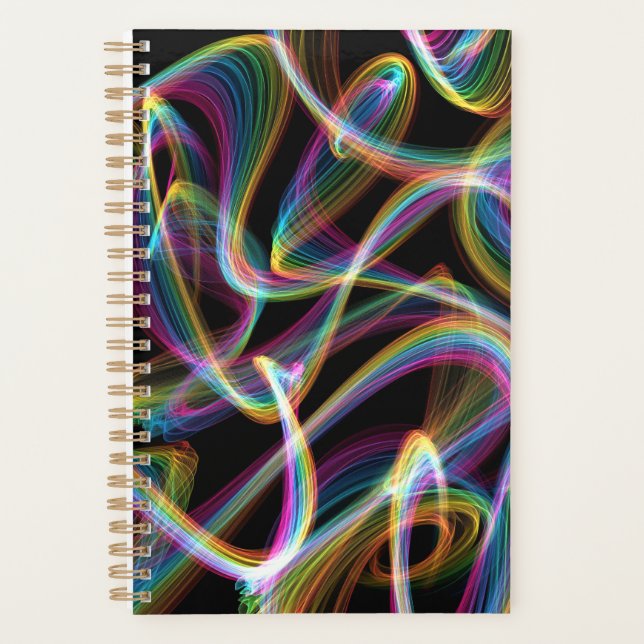 rainbow glowstick lightpainting : planner (Front)